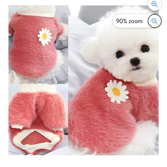 🌟NWT! Petcircle Daisy Fuzzy Dog Sweater! - Picture 6 of 9